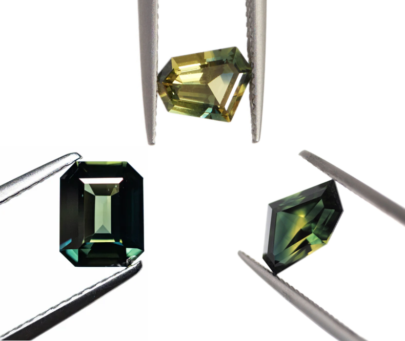 Parti sapphire colour cominbations