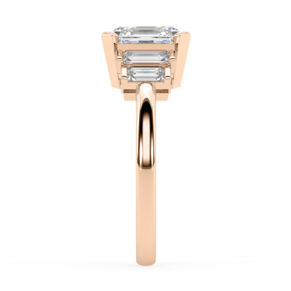 art deco rose gold baguette diamond ring 4