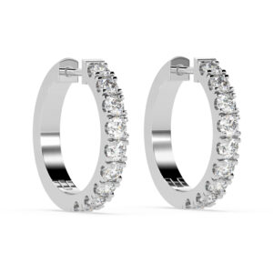 diamond hoop earrings WG. 3