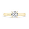 hidden halo round solitaire diamond ring