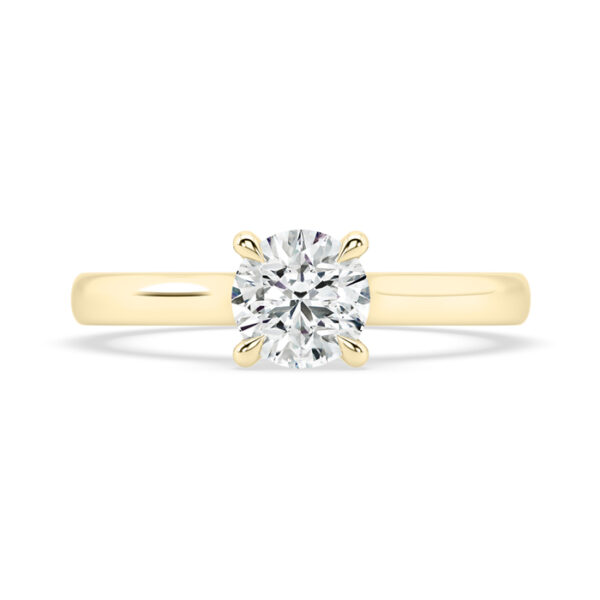 hidden halo round solitaire diamond ring