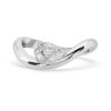 pear shape diamond wave ring