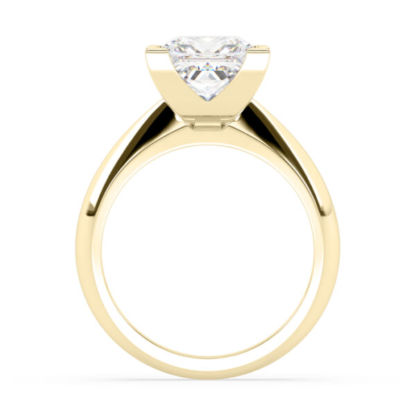 princess cut solitaire engagement ring yellow gold 2