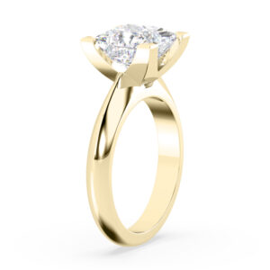 princess cut solitaire engagement ring yellow gold 3