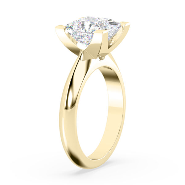princess cut solitaire engagement ring yellow gold 3