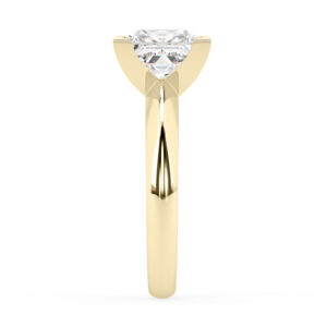 princess cut solitaire engagement ring yellow gold 4