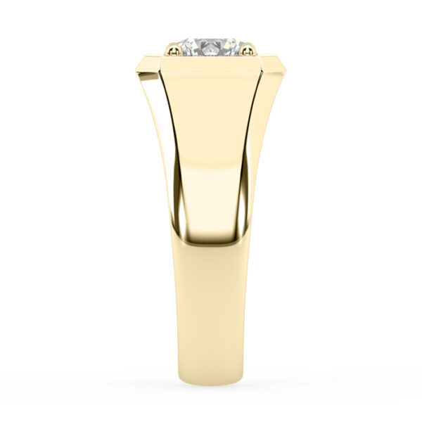 round diamond signet ring 4