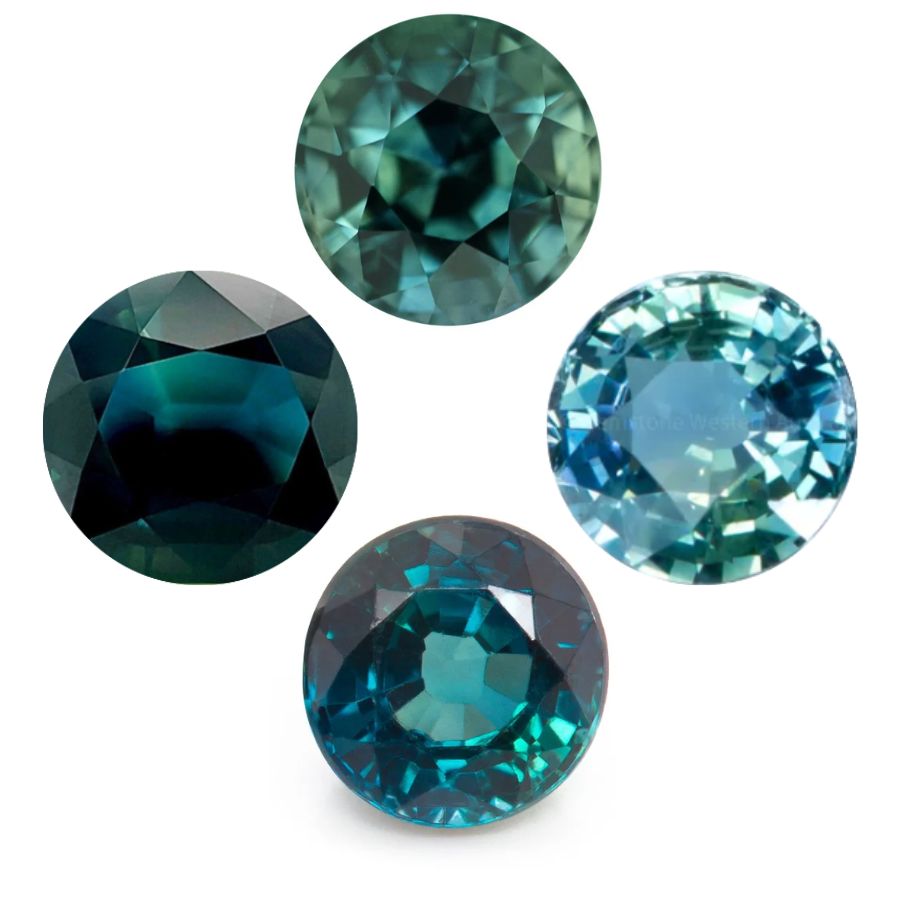 Teal Sapphires Round Cut