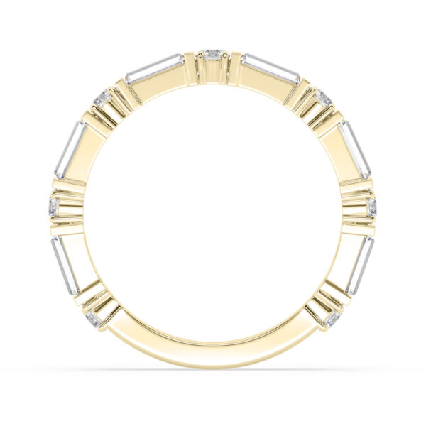 baguette and round diamond dress ring 2