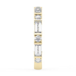 baguette and round diamond dress ring 4