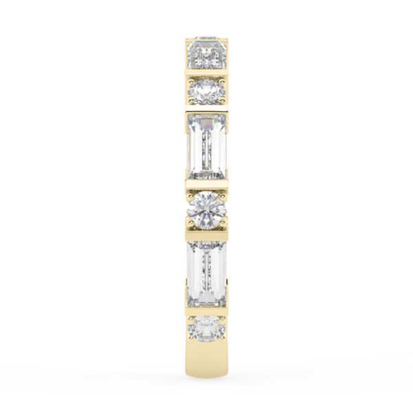 baguette and round diamond dress ring 4