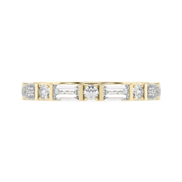 baguette and round diamond dress ring