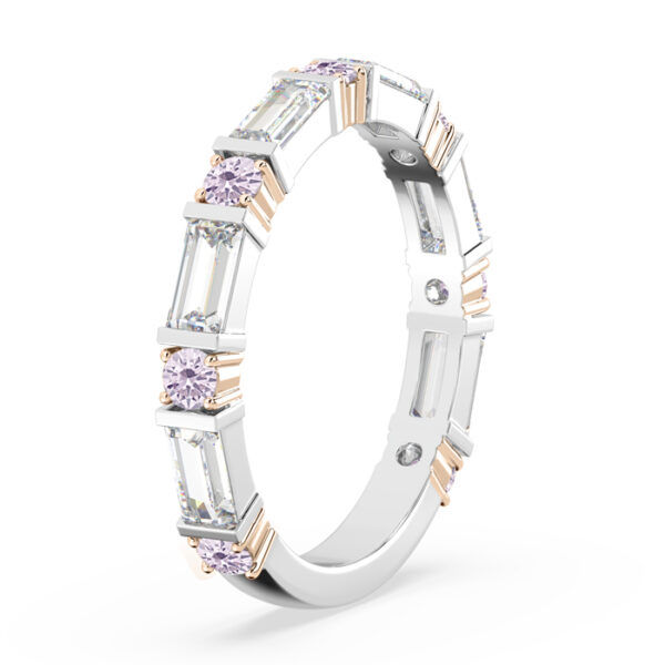 pink diamonds and baguette diamond ring 3