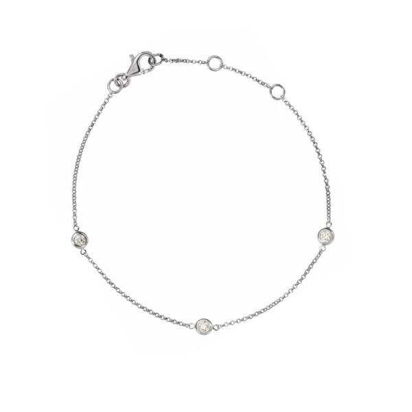 bezel set diamond bracelet